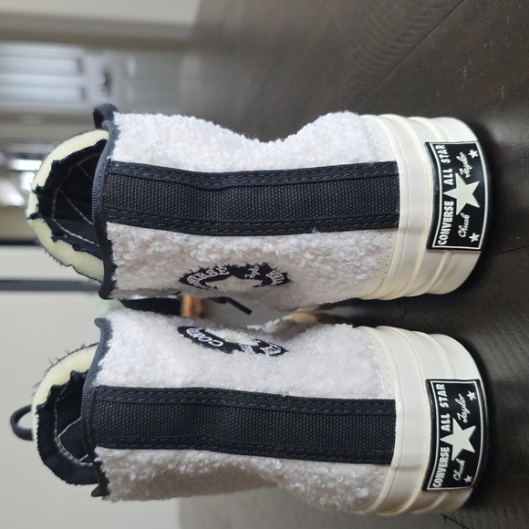 NWOT Converse Chuck 70 Varsity Hi-Top Sherpa Egret Cream/Black, Mens 6/ … - Picture 10 of 13